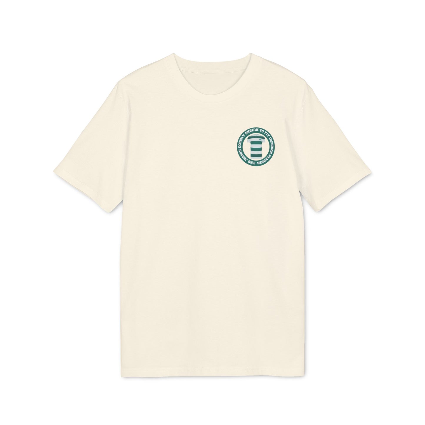 ‘The Jersey Doesn't Shrink' T-Shirt (Black, White, Glazed Green, Aloe Green, Khaki, Natural Raw)