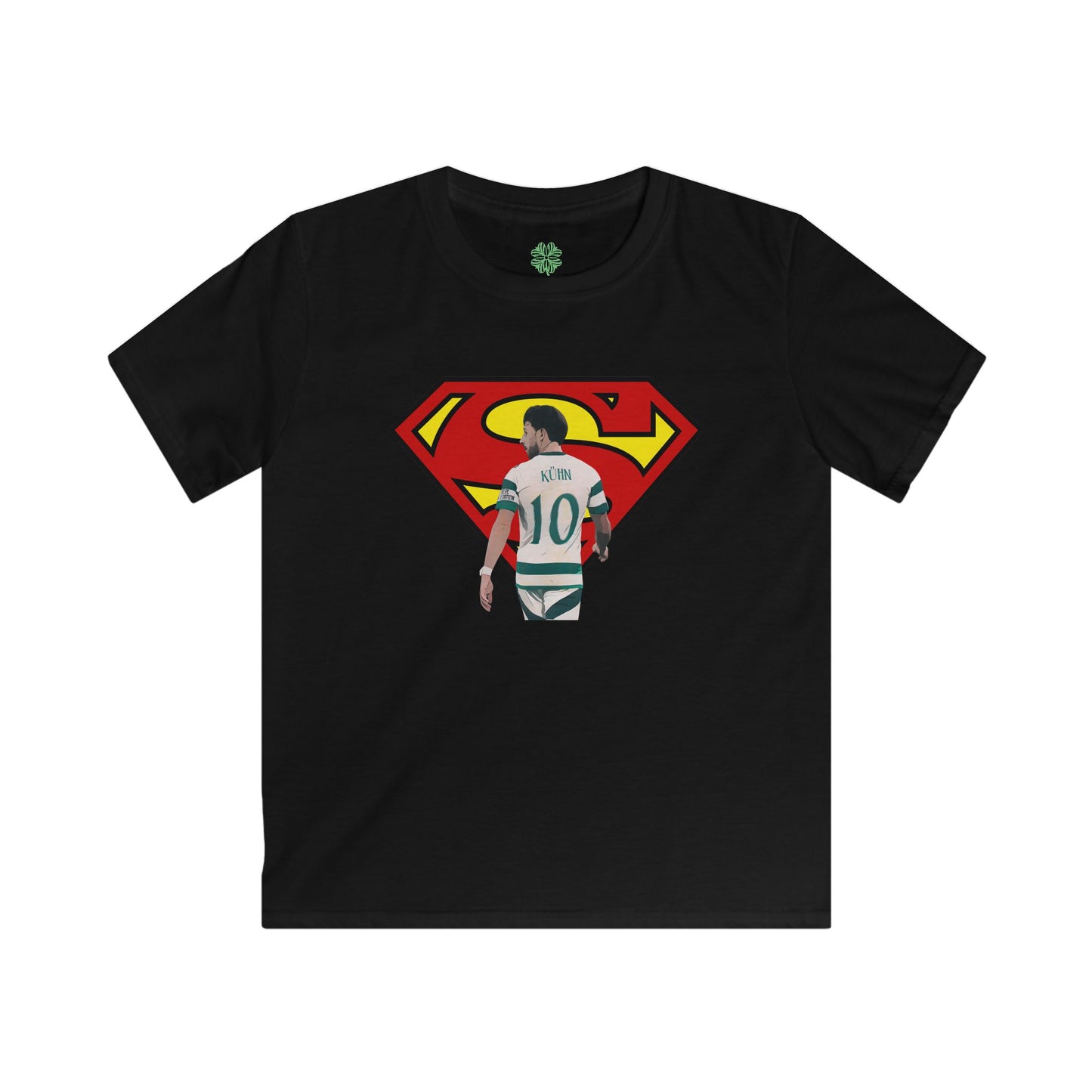 Super Kuhn Kids T-Shirt (Black, Green)