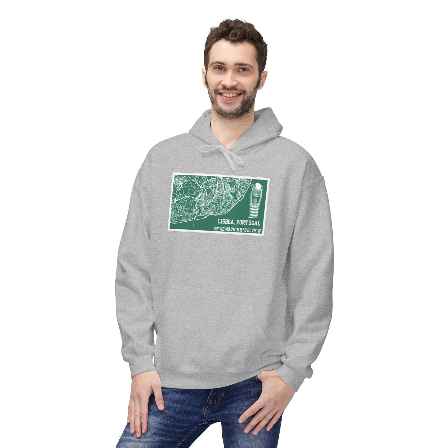 Map of Lisbon Hoodie (Black, Grey, White, Yellow, Military Green, Sand)