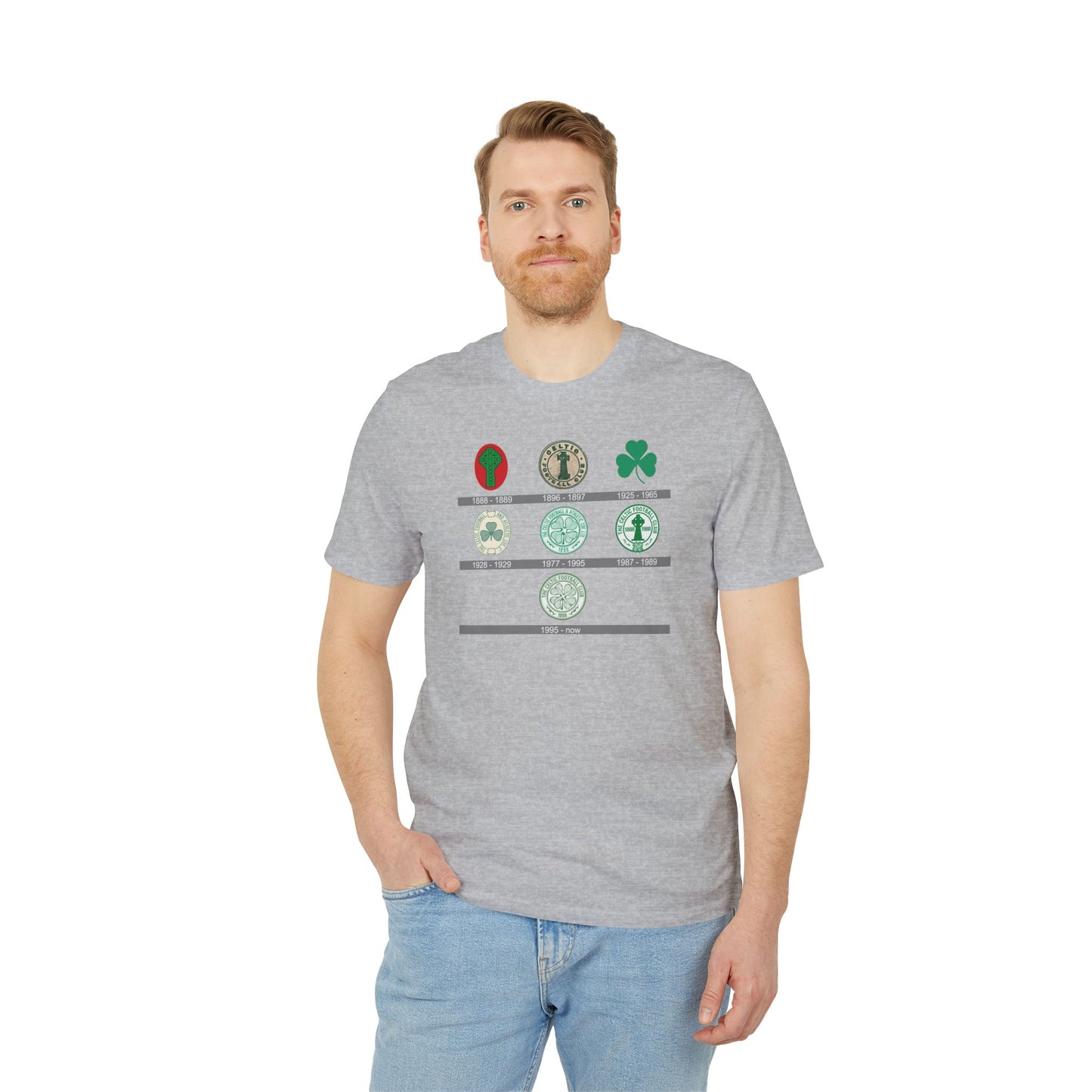 Crests of Celtic T-Shirt (Black,White,Grey,Glazed Green)