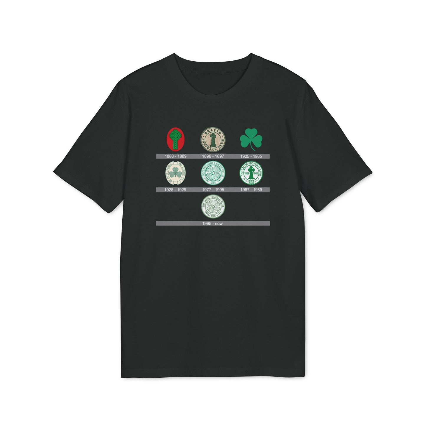 Crests of Celtic T-Shirt (Black,White,Grey,Glazed Green)