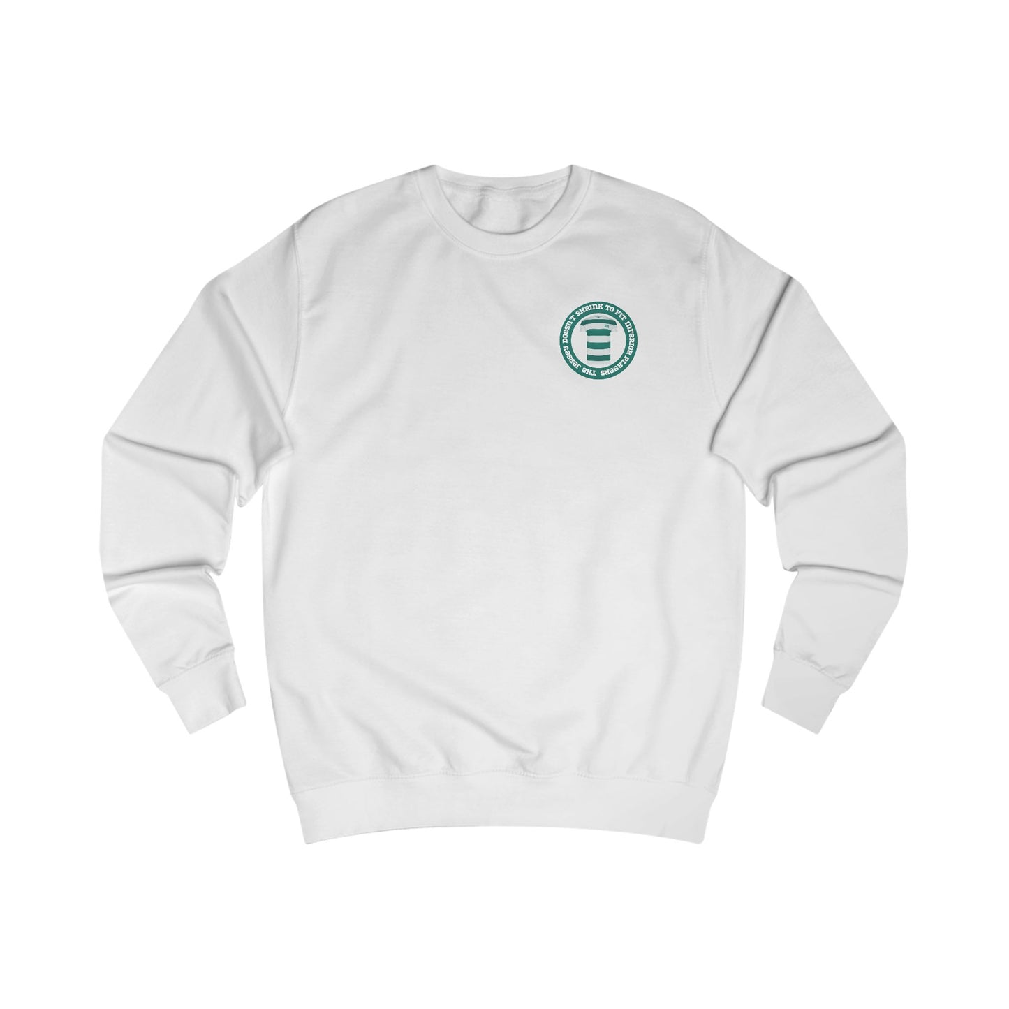 'The Jersey Doesn't Shrink' Crewneck Sweatshirt (Black, White, Bottle Green, Forest Green))