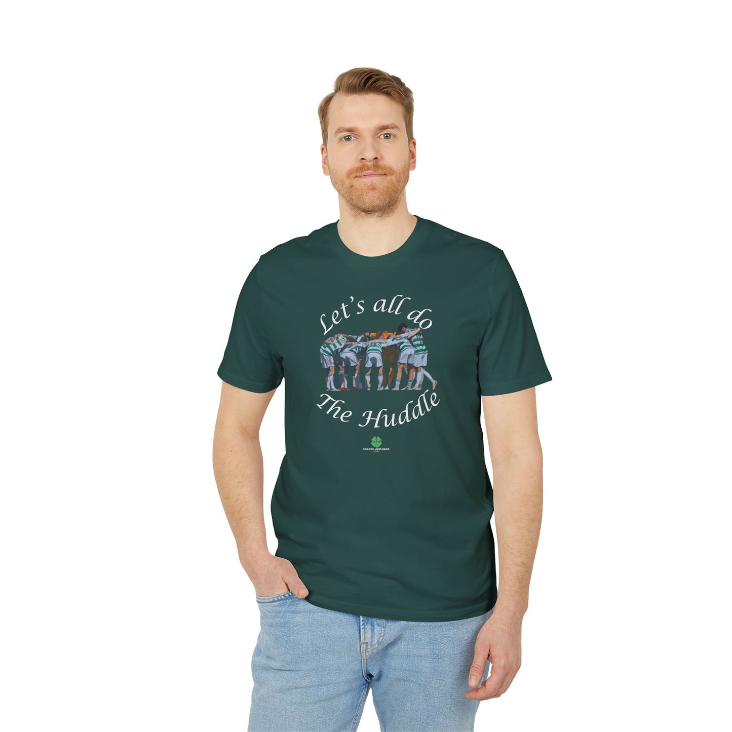 Let's All Do The Huddle T-Shirt (Black, Khaki, Glazed Green. Green Bay)