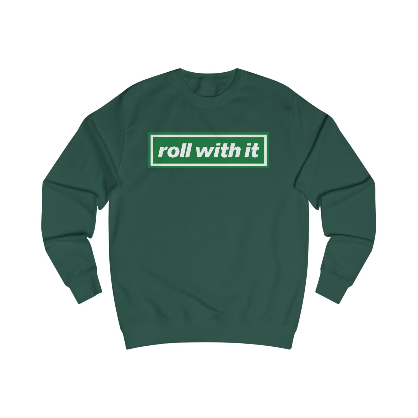 Roll With It Logo Crewneck Sweatshirt (Grey, Black, Ash, White, Bottle Green)