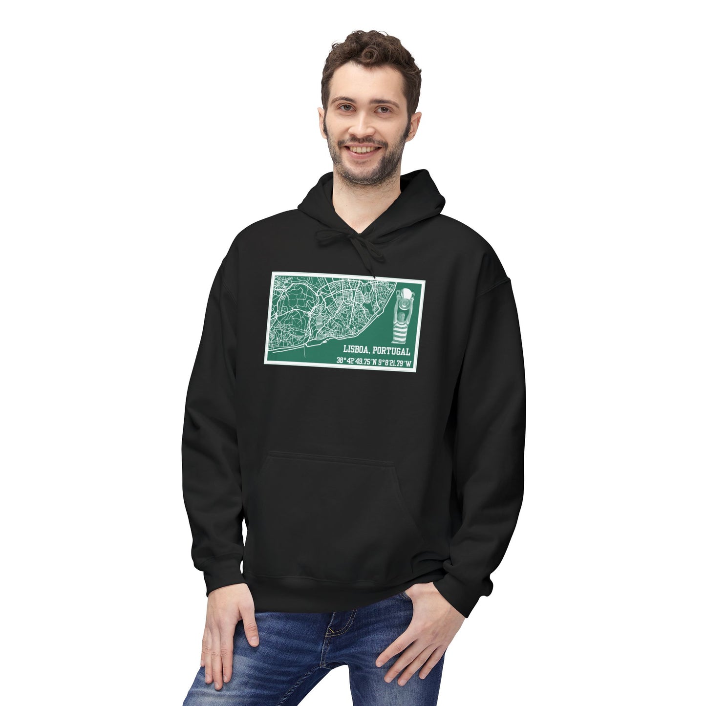 Map of Lisbon Hoodie (Black, Grey, White, Yellow, Military Green, Sand)