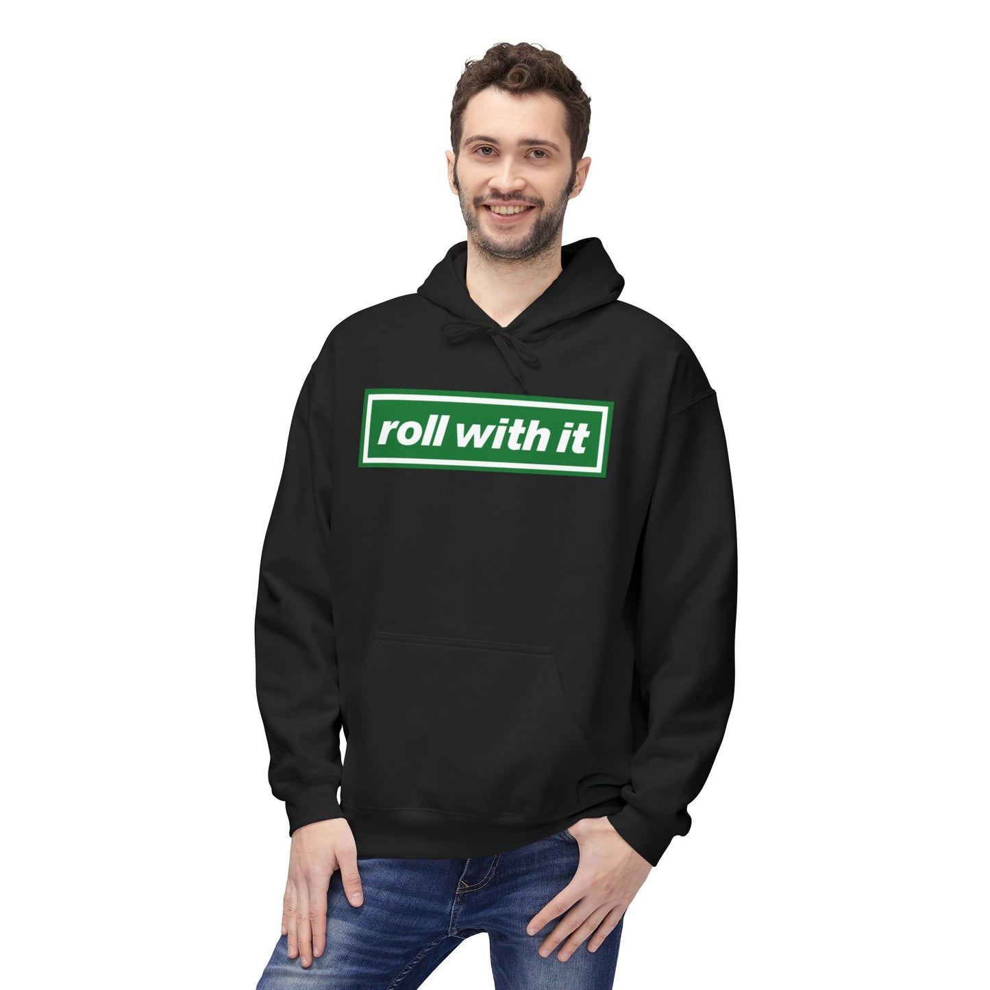 Roll With It Logo Hoodie (Black, Grey, White, Military Green)