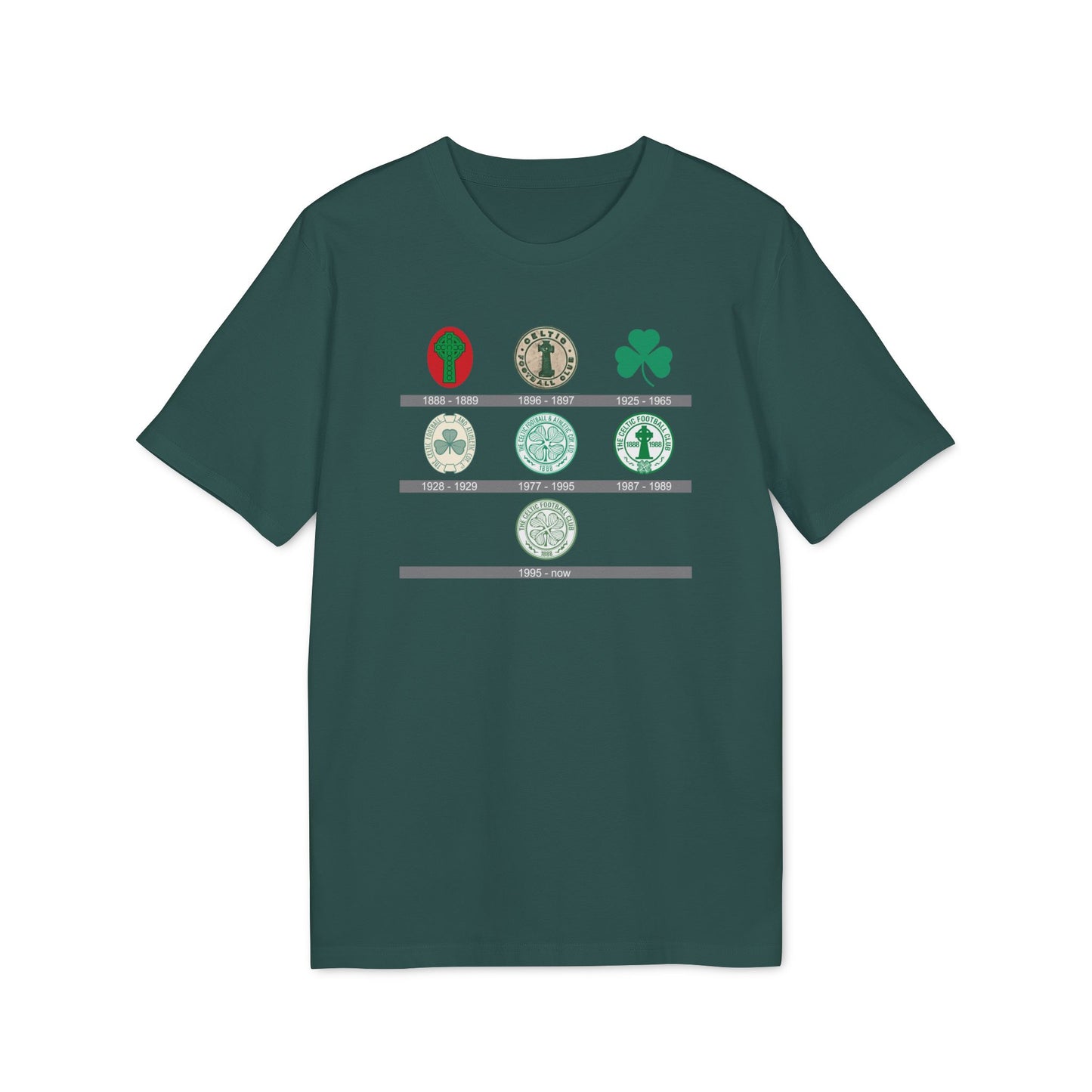 Crests of Celtic T-Shirt (Black,White,Grey,Glazed Green)