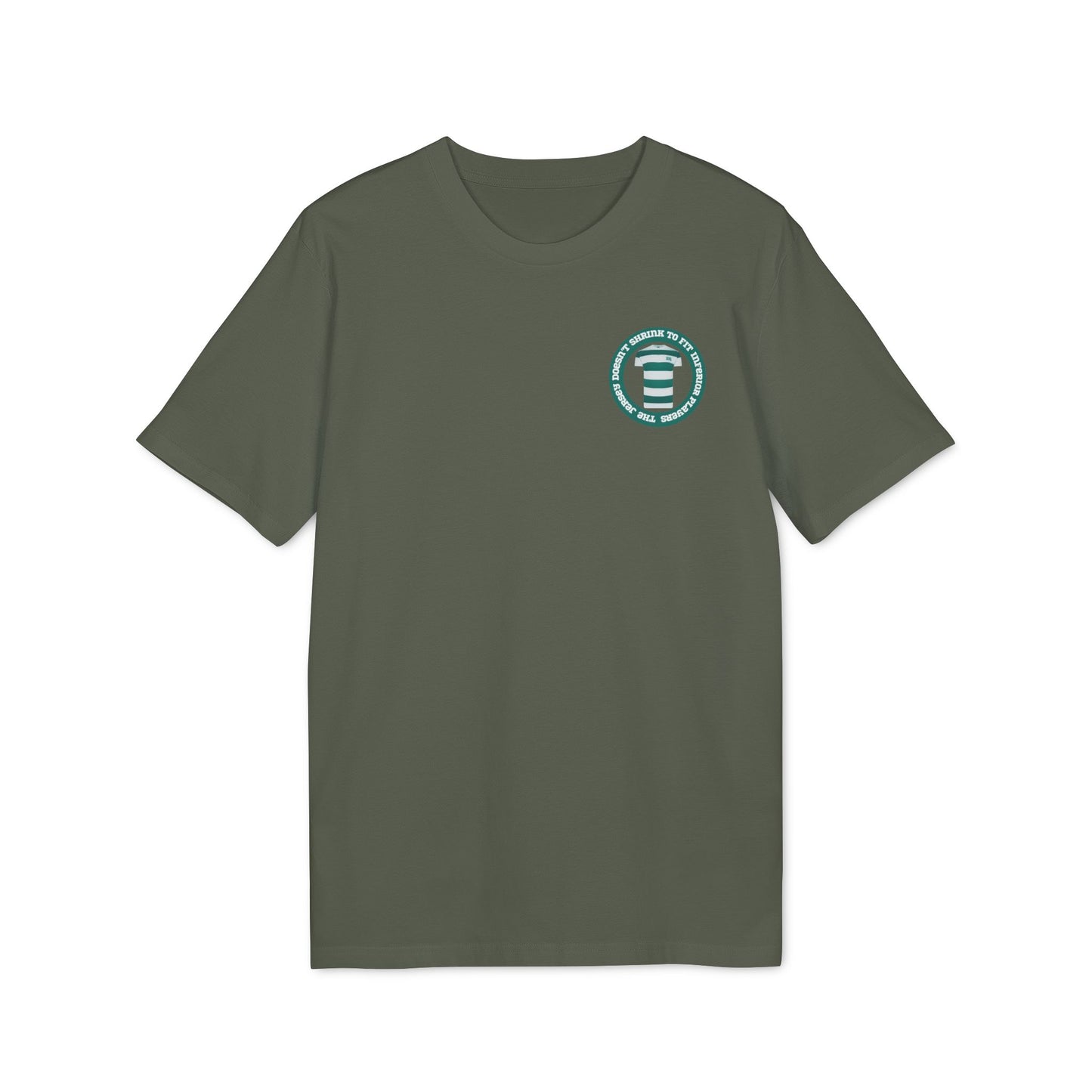 ‘The Jersey Doesn't Shrink' T-Shirt (Black, White, Glazed Green, Aloe Green, Khaki, Natural Raw)