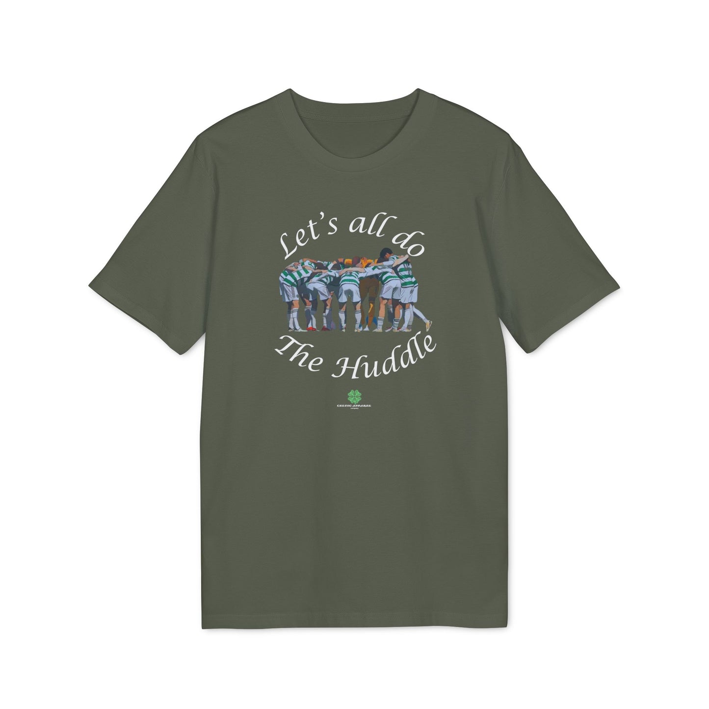 Let's All Do The Huddle T-Shirt (Black, Khaki, Glazed Green. Green Bay)