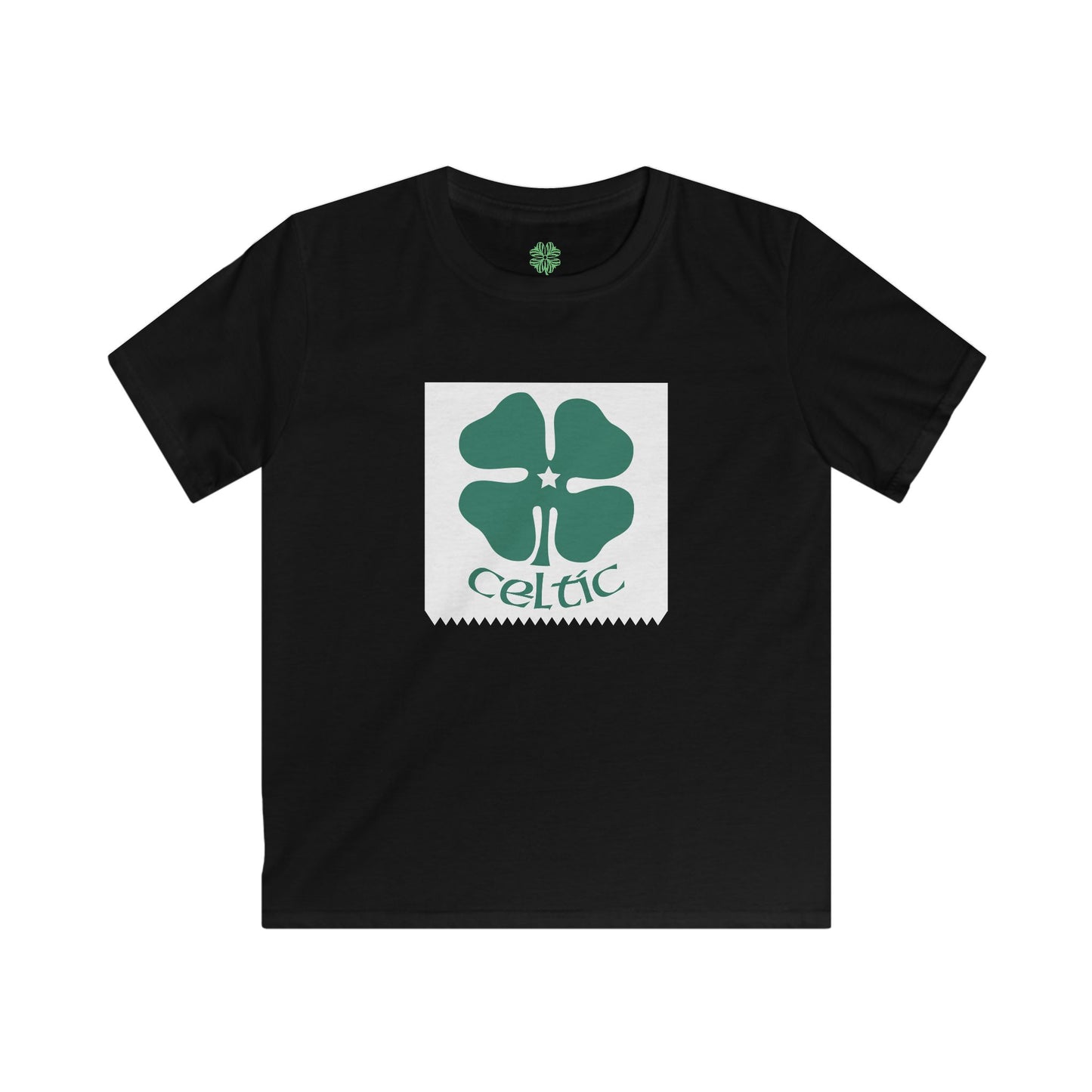 Clover Logo Kids T-Shirt (Black, Green, Grey)