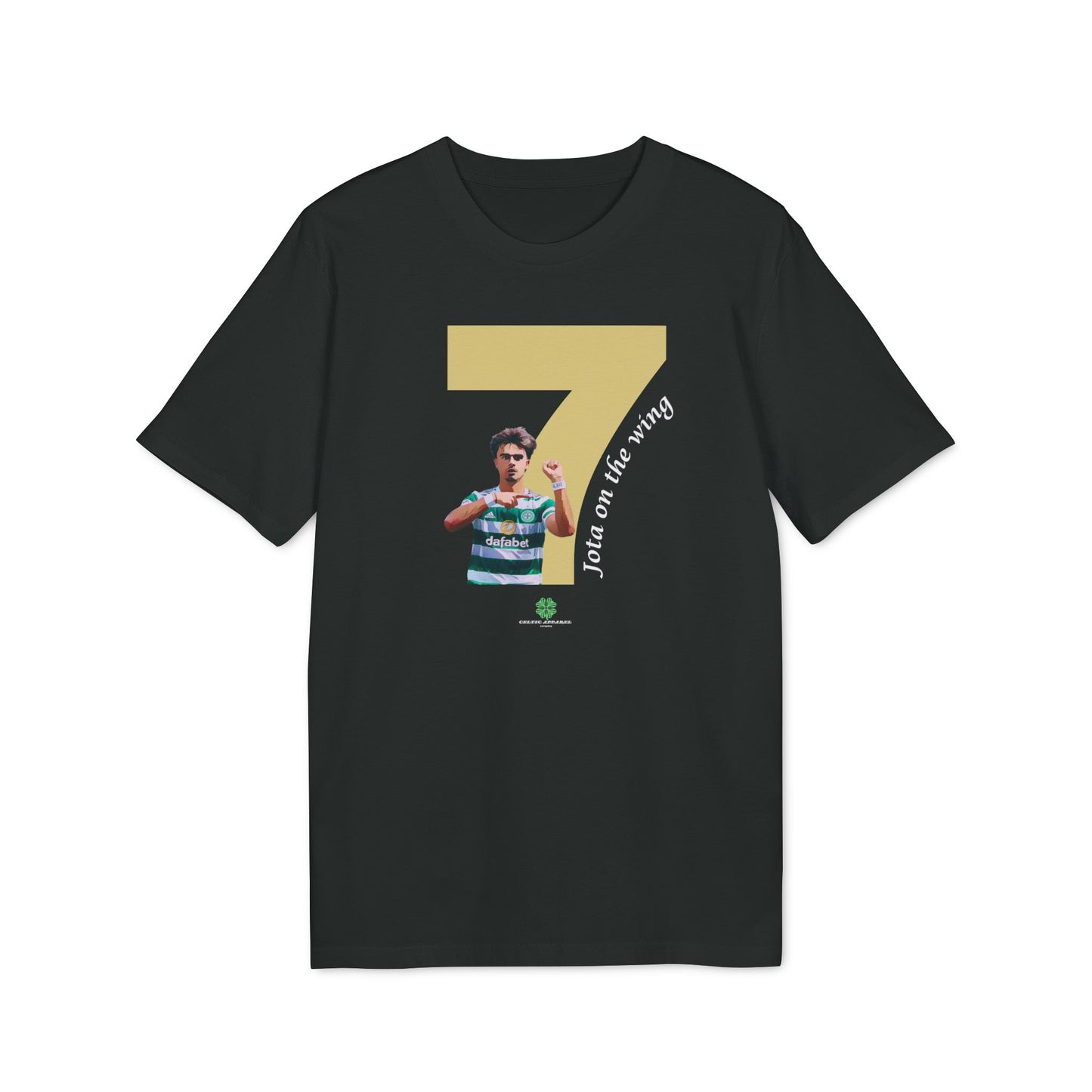 Jota Number 7 T-shirt (Black, Glazed Green)