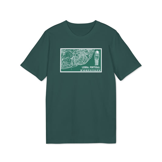 Map of Lisbon T-Shirt (Glazed Green, Black, Grey)