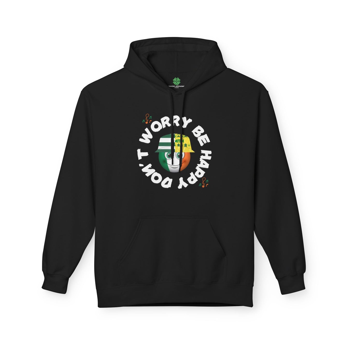 Don't Worry Be Happy Hoodie (Black, Military Green)